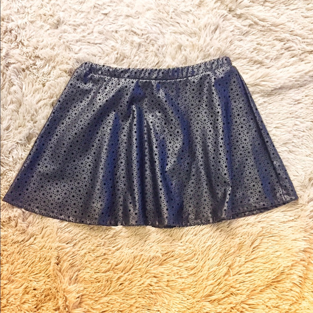 American Rag Black Vegan Leather Mini Skirt Sz S/M
